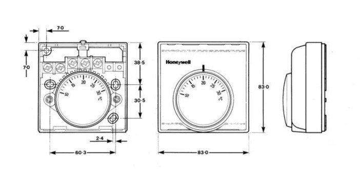 Honeywell mechanikus szobatermosztát