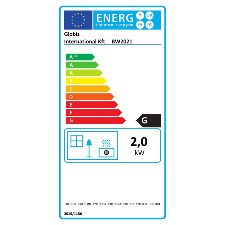 Bewello Elektromos kandalló, 51 cm - hősugárzó, LED tűzhatás