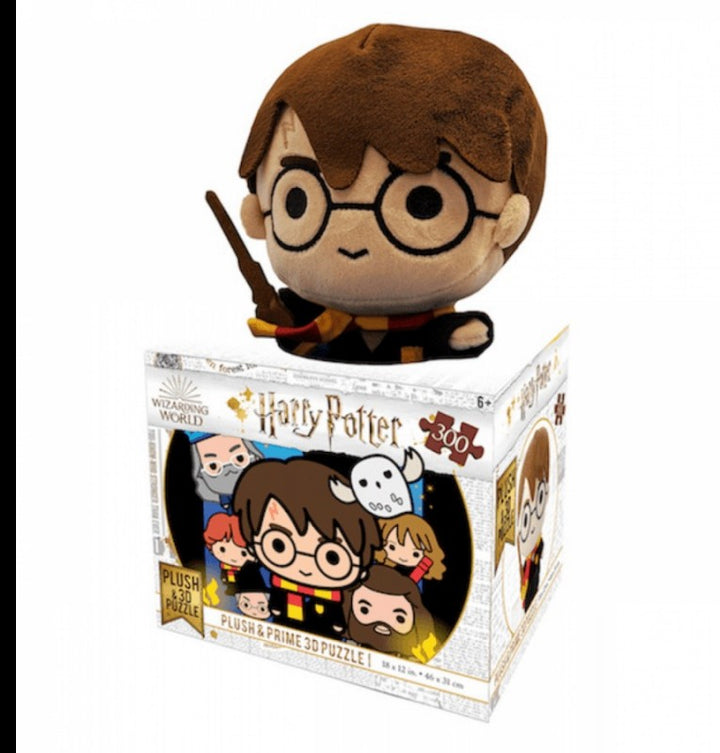 Harry Potter 3D puzzle plüss játékkal, 300 darabos