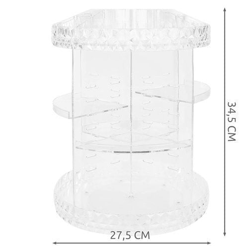 Ékszertartó állvány, forgatható, átlátszó, állítható