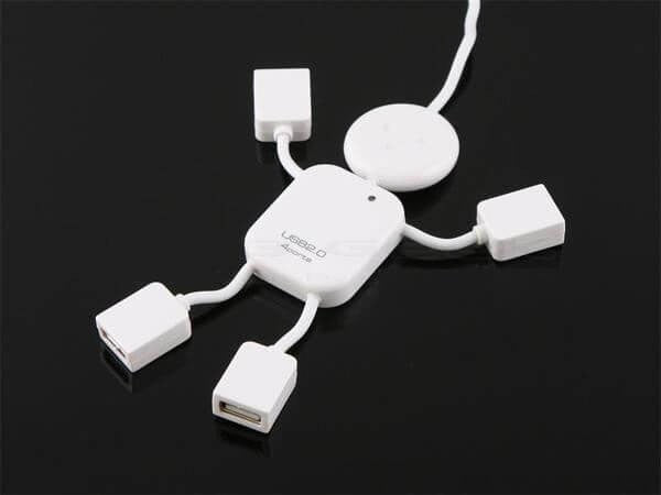 4 portos USB elosztó, emberke formájú