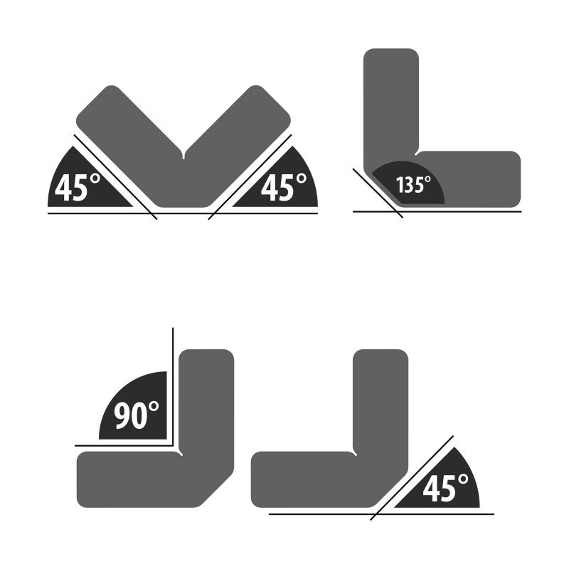 Ferrit hegesztőmágnes, 45°, 90°, 135°