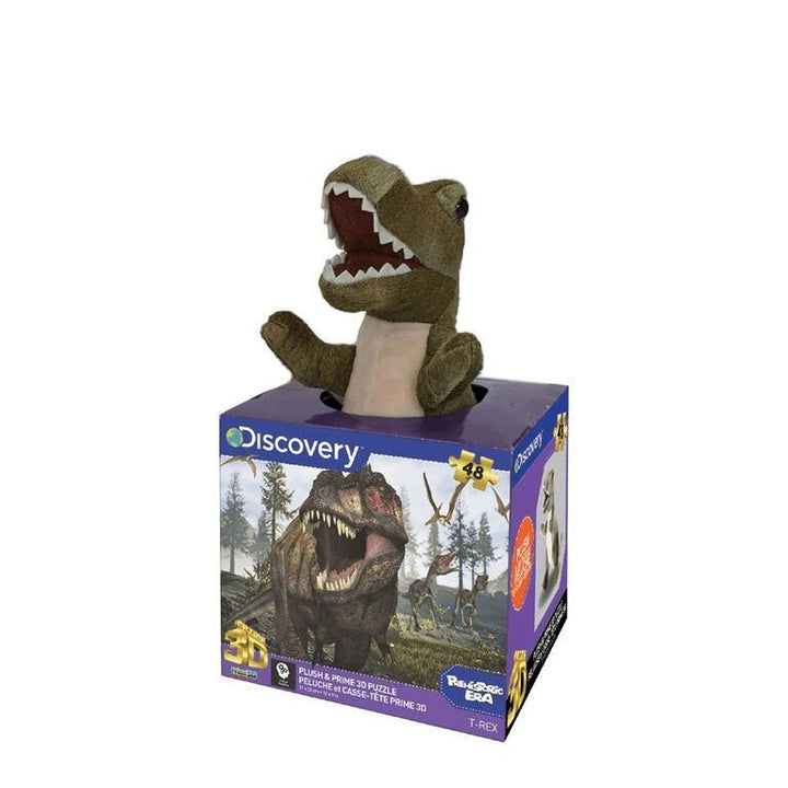 T-rex plüss és 3D hatású puzzle