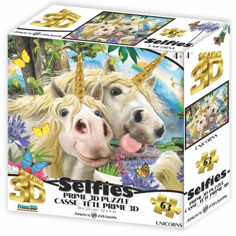 Unikornis selfie 3D-s puzzle, 100 darabos kirakó