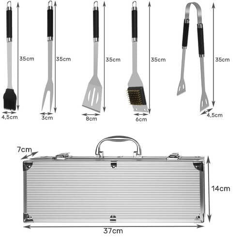 Barbecue szett tokban (5 darabos) - Kaminer