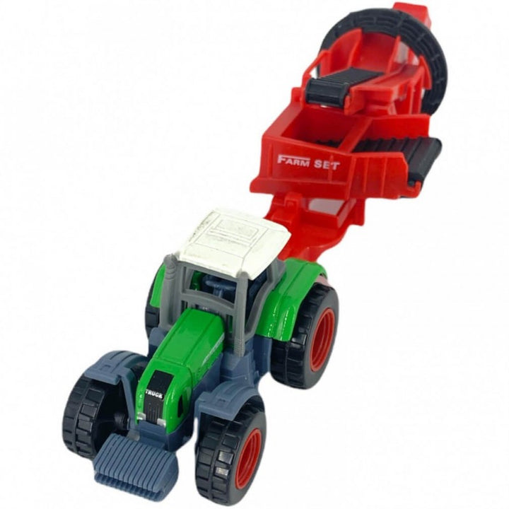 Játék traktor aratógépes pótkocsival (1:72)