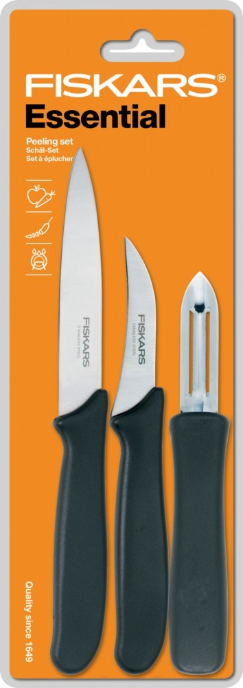 FISKARS Essential 3 darabos hámozó készlet