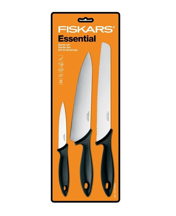 FISKARS Essential 3 darabos kezdő késkészlet