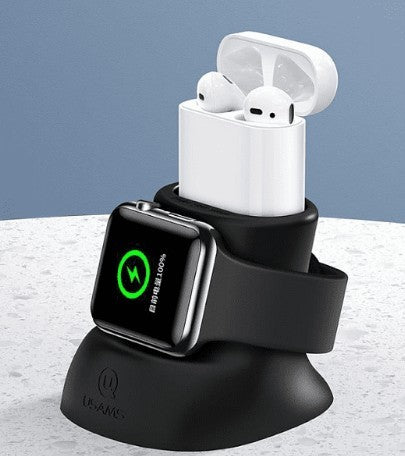 USAMS Apple Watch és Airpods töltő állvány