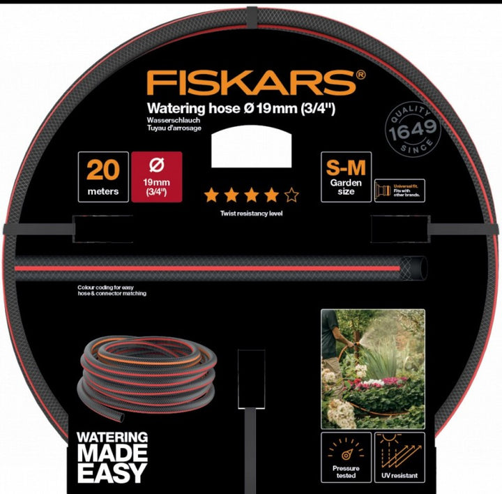 Fiskars locsolótömlő 19 mm (3/4), 20 m