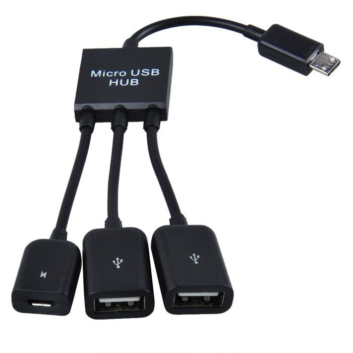 3 az 1-ben Micro USB HUB DUPLA USB 2.0 OTG ADAPTER