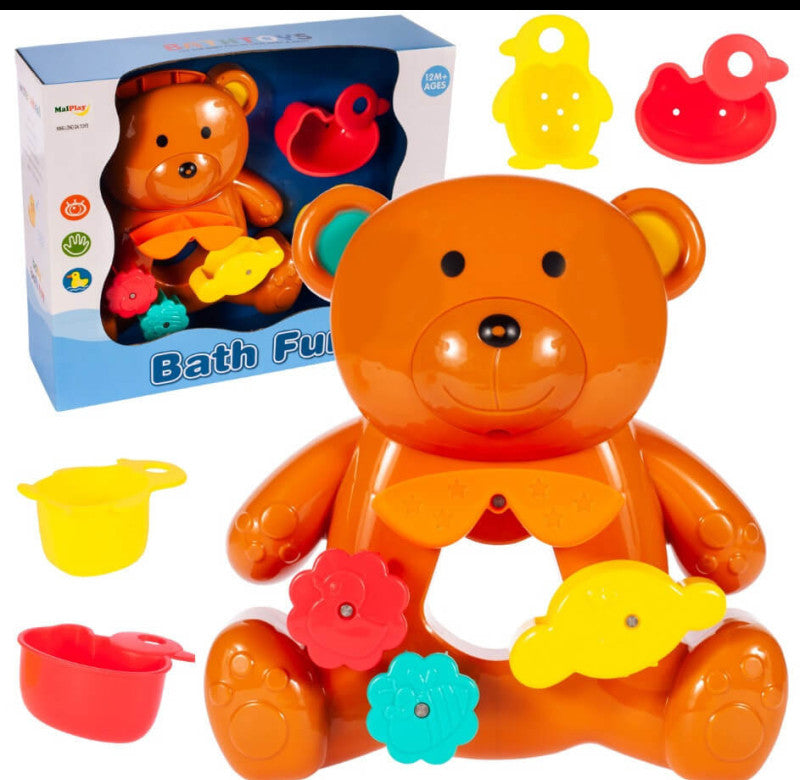 Bath Fun - Barna macis malom fürdőjáték montesszori csészékkel