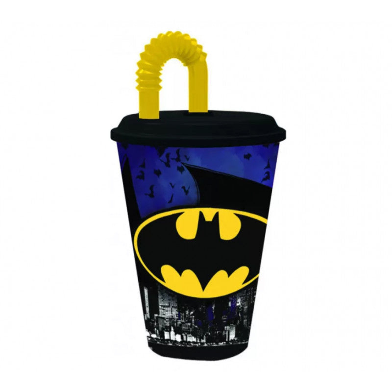 Batman műanyag szívószálas pohár 430 ml