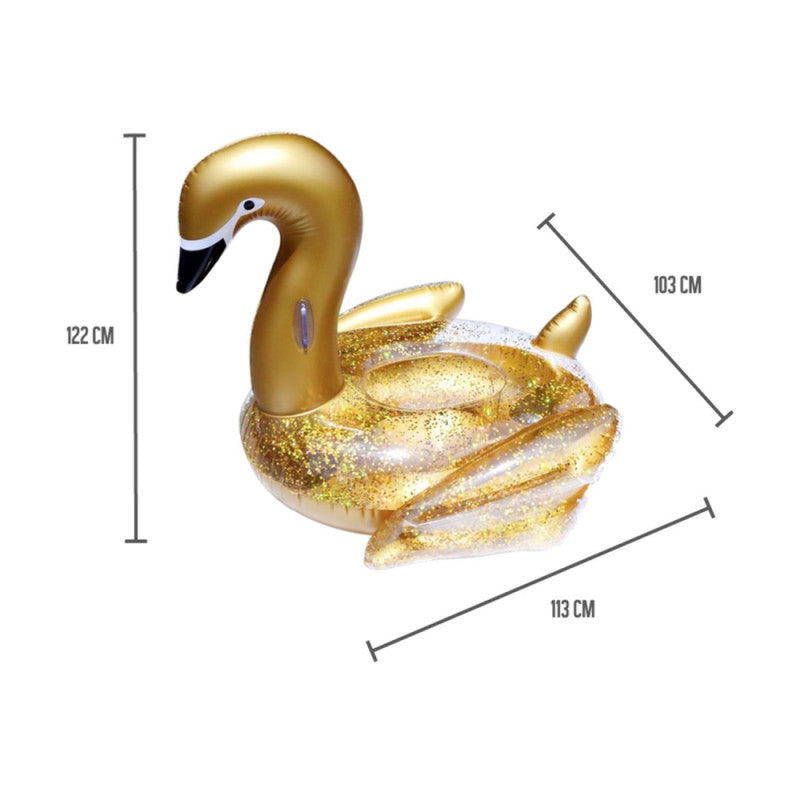 Felfújható matrac - Csillogós hattyú 122 cm