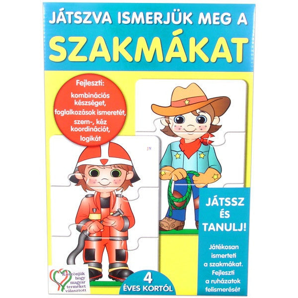 Játszva megismerjük a szakmákat készségfejlesztő Játék