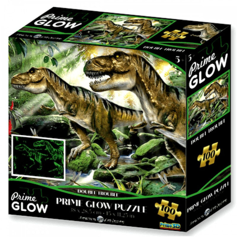 Prime neon puzzle - Dinoszauroszok - 100 darabos kirakós csomag