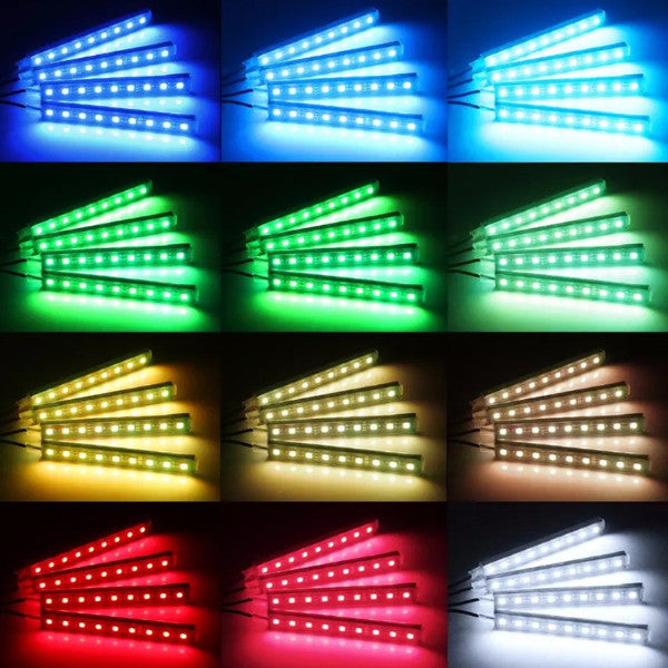 Szivargyújtós RGB LED világítás autóba