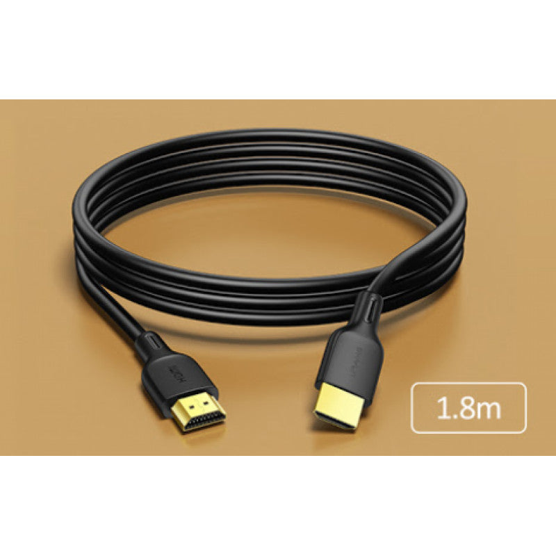 USAMS HDMI 2.0 Kábel High Speed 3D, 4K kompatibilis, aranyozott csatlakozófejekkel 1M