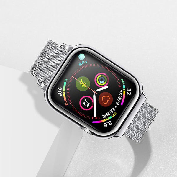 USAMS ZB67IW2 Apple Watch ezüst mágneses fém szíj és tok (40MM)