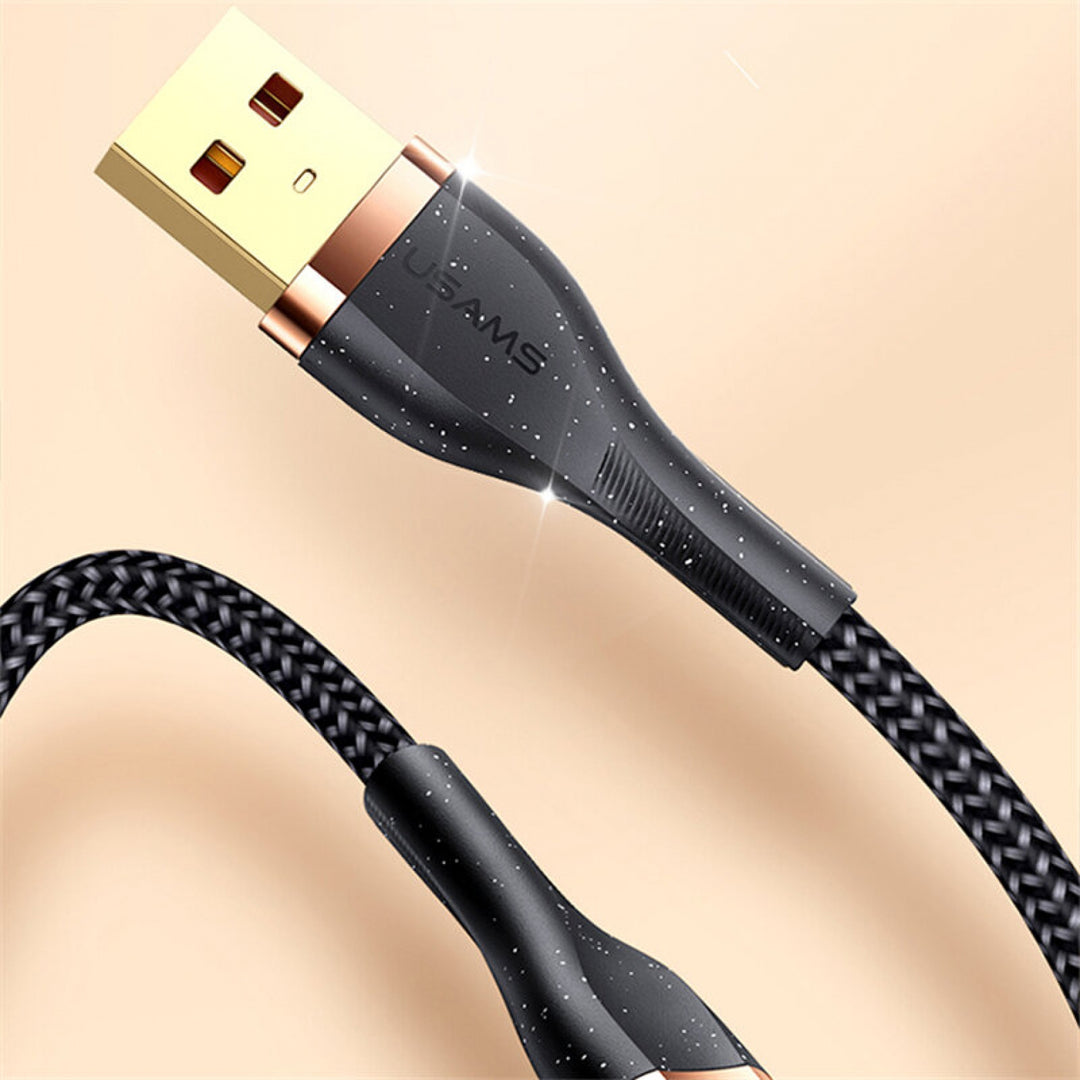 120CM-es textil bevonatú USB-C kábel aranyozott csatlakozóval