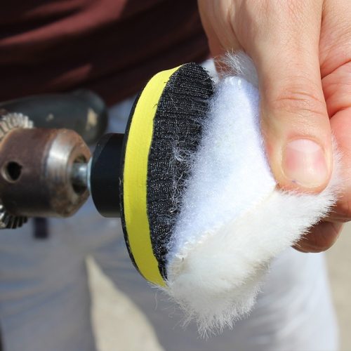 Autó polírozó szett 3 db polírkoronggal, autóápolási eszköz készlet fényezéshez