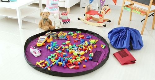 Gyerekszőnyeg, játékszőnyeg, összehúzható tárolós játékszőnyeg gyermekeknek