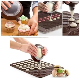   Tortadíszítő és sütemény kinyomó szett - Krémnyomó és macaron készítő eszközök