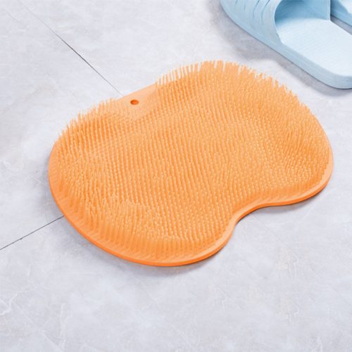 MassageBrush ergonomikus kefe lábmosáshoz és pihentető masszázshoz, szürke színben