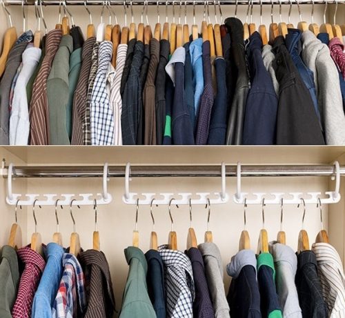 Helytakarékos ruhatartó vállfa szett, 8 darabos készlet