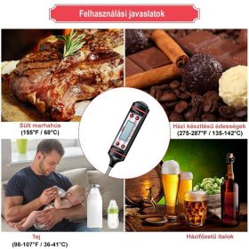   Digitális Maghőmérő és Konyhai Ételhőmérő Pontos Főzési Hőmérséklet Mérő Eszköz