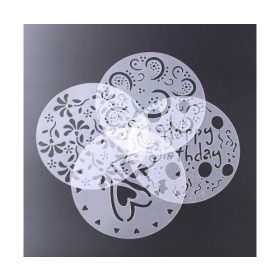   Tortadíszítő kellék - Többször használható tortadíszítő sablon készlet (4 különböző minta)