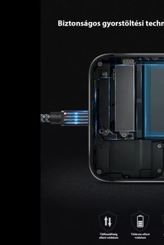 Extra strapabíró 1 méteres Lightning iPhone gyorstöltő és USB adatkábel gyors adatátvitelhez
