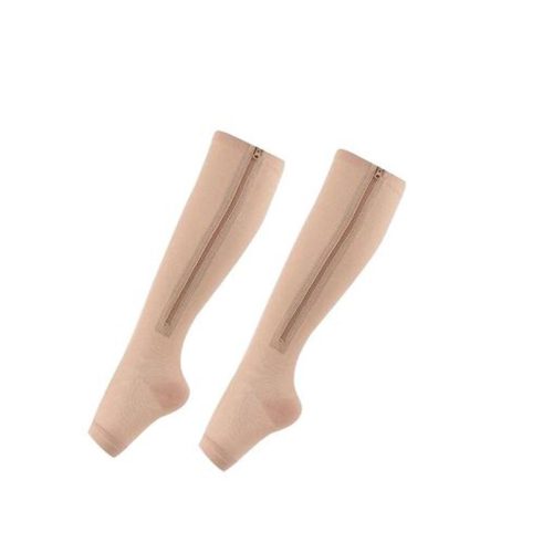 Cipzáras Bézs Kompressziós Zokni L/XL - Keringésjavító és Támogató Lábbeli