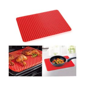   Piramis alakú sütőlap és csepegtető alátét sütéshez és grillezéshez