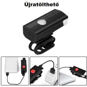   USB-ről tölthető LED-es Biciklilámpa Szett éjszakai kerékpározáshoz