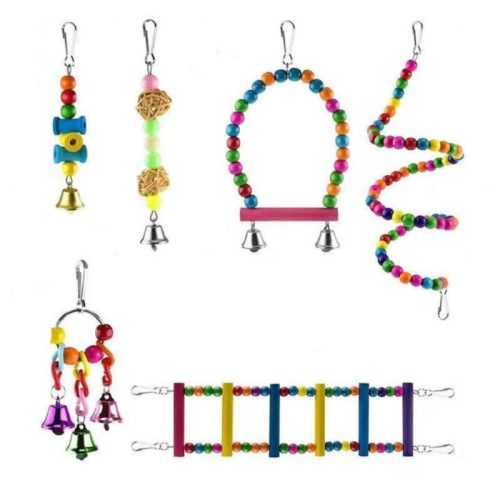 Papagáj Játszó Szett - Interaktív Madárjáték Készlet Szórakoztató és Fejlesztő Elemekkel