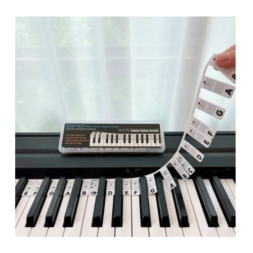 Újrafelhasználható szilikon zongorabillentyűzet címke - tartós és könnyen tisztítható jelölő rendszer zongorákhoz