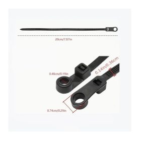   Kábelkötegelő csavar lyukkal, 100 db, praktikus rögzítéshez és kábelmenedzsmenthez