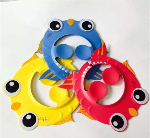 Gyerek Hajmosó és Szemvédő Sapka, Állítható Méretű Biztonságos Fürdőszobai Kiegészítő