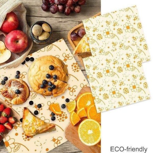 Méhviasz élelmiszer csomagoló kendő - Méh és Virág márkájú, környezetbarát tároló megoldás