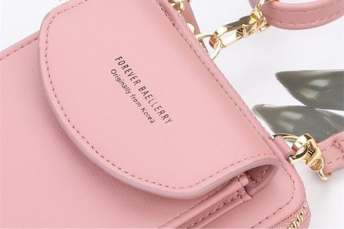 Kisméretű női crossbody táska, Rózsaszín divatos kiegészítőként