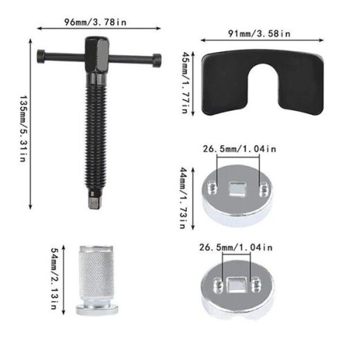 Fékdugattyú visszanyomó és tárcsafék betét-szétválasztó kézi szerszám autószereléshez