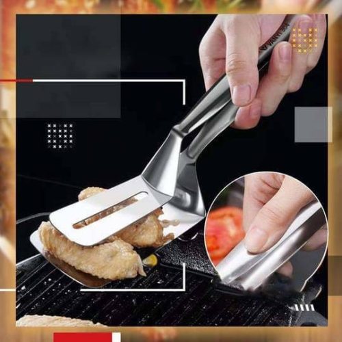 Húsforgató grillezéshez és sütéshez - Rozsdamentes acél konyhai eszköz professzionális használatra