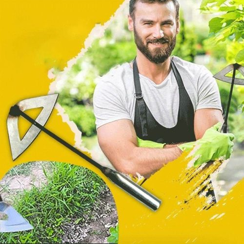Kézi gyomvágó, Üreges kapa rozsdamentes acélból, Kertészeti eszköz gyomirtáshoz