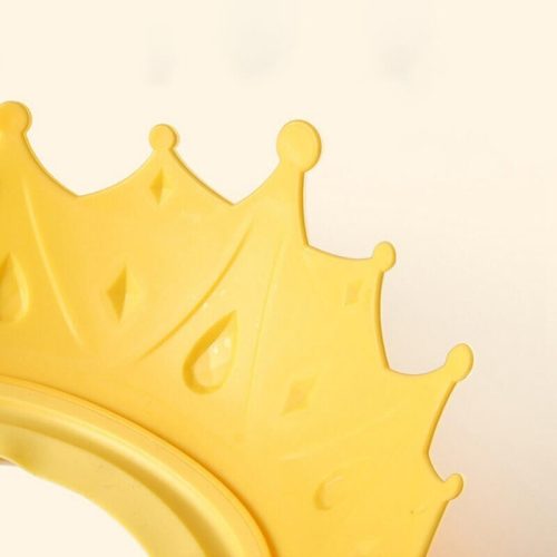 Korona formájú szemvédő hajmosó sapka gyerekeknek fürdéshez