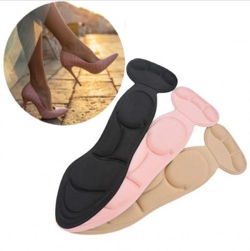 Fekete cipőbetét magassarkúhoz, sarokvédő talpbetét nőknek