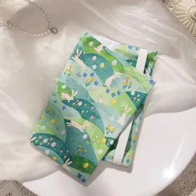   Nyuszis mintás textil könyvborító (A5 méretű könyvekhez)