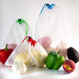   Ökozacskó, környezetbarát újrahasználható ökozsák csomag (3 db) bevásárláshoz