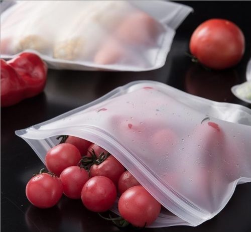 Szilikon hűtőtasak, újrafelhasználható fagyasztó tasak élelmiszer tároláshoz