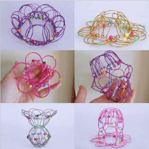 Kreatív stresszoldó játék kék színben, relaxációs és fókuszáló eszköz